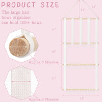 Thumbnail for Baby Hair Accessory Hanging Storage Display (60+ headbands & 40+ bow clips