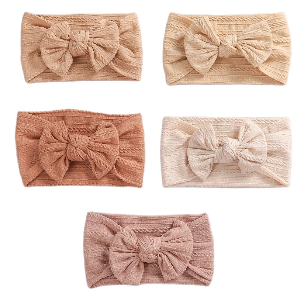 Newborn Baby Headbands - Fashionable and Soft - Wide Elastic Knit Band With Bow (32 Colors)