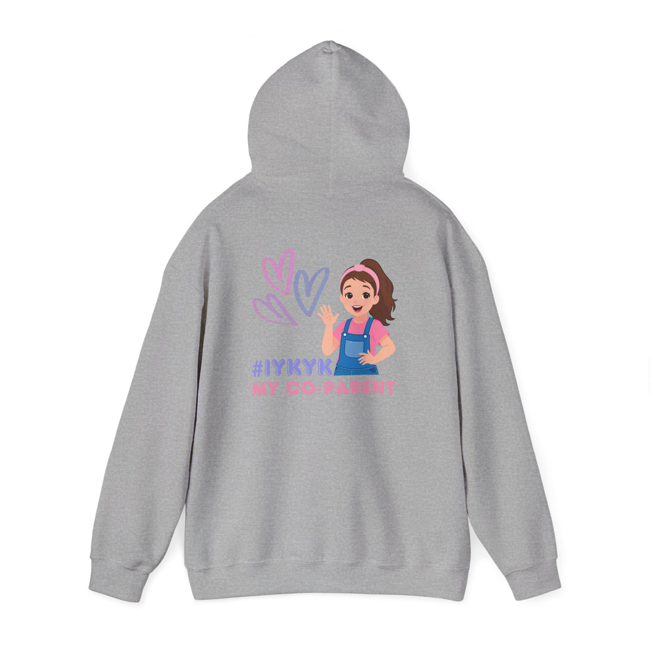 IYKYK Co-Parent Rachel Coffee Hoodie | Cute Cartoon Mom Graphic Slip Over Sweatshirt Hoodie
