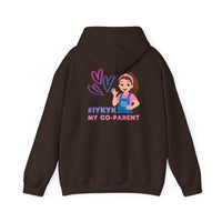 Thumbnail for IYKYK Co-Parent Rachel Coffee Hoodie | Cute Cartoon Mom Graphic Slip Over Sweatshirt Hoodie