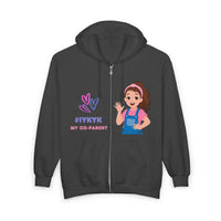 Thumbnail for IYKYK Co-Parent Rachel Coffee Hoodie | Cute Cartoon Mom Graphic Zip Sweatshirt Hoodie