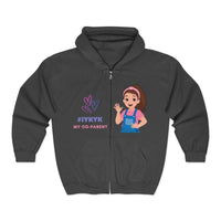 Thumbnail for IYKYK Co-Parent Rachel Coffee Hoodie | Cute Cartoon Mom Graphic Zip Sweatshirt Hoodie