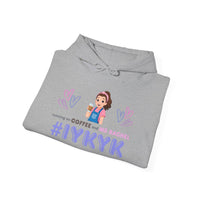 Thumbnail for IYKYK Co-Parent Rachel Coffee Hoodie | Cute Cartoon Mom Graphic Slip Over Sweatshirt Hoodie