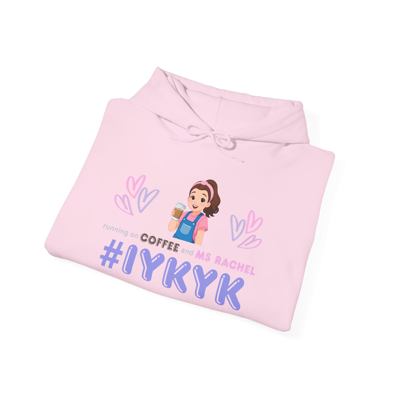 IYKYK Co-Parent Rachel Coffee Hoodie | Cute Cartoon Mom Graphic Slip Over Sweatshirt Hoodie