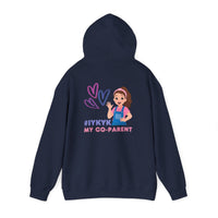 Thumbnail for IYKYK Co-Parent Rachel Coffee Hoodie | Cute Cartoon Mom Graphic Slip Over Sweatshirt Hoodie